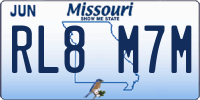 MO license plate RL8M7M