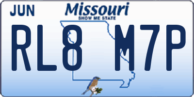 MO license plate RL8M7P