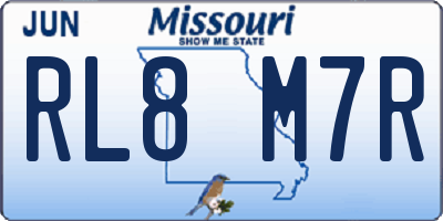 MO license plate RL8M7R