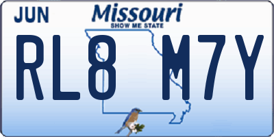MO license plate RL8M7Y