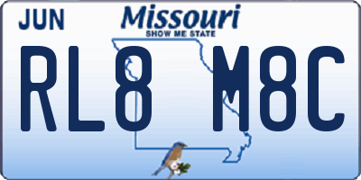 MO license plate RL8M8C