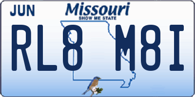 MO license plate RL8M8I