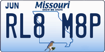 MO license plate RL8M8P