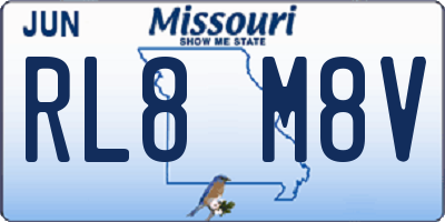 MO license plate RL8M8V