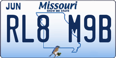 MO license plate RL8M9B