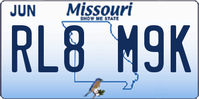 MO license plate RL8M9K