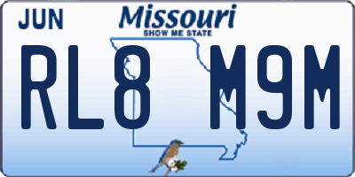 MO license plate RL8M9M