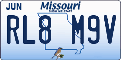 MO license plate RL8M9V