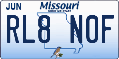 MO license plate RL8N0F