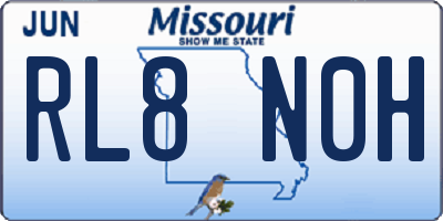 MO license plate RL8N0H