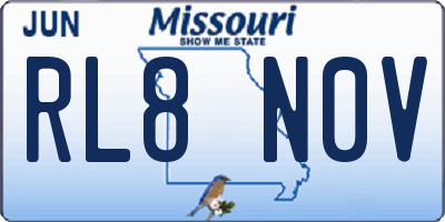 MO license plate RL8N0V