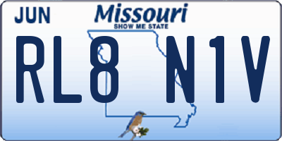 MO license plate RL8N1V