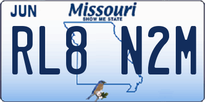 MO license plate RL8N2M
