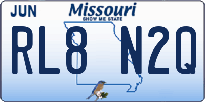 MO license plate RL8N2Q