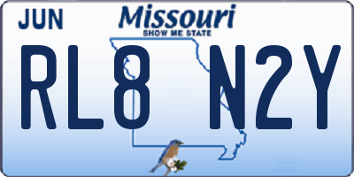 MO license plate RL8N2Y