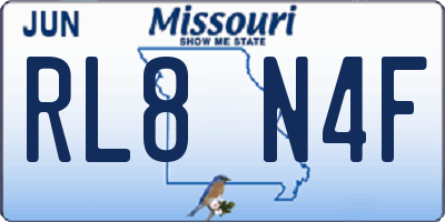 MO license plate RL8N4F