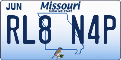 MO license plate RL8N4P