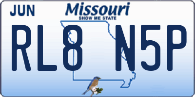 MO license plate RL8N5P