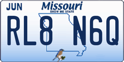 MO license plate RL8N6Q