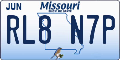 MO license plate RL8N7P