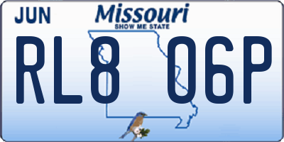 MO license plate RL8O6P