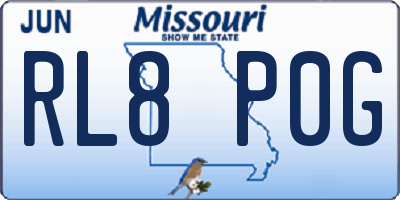 MO license plate RL8P0G