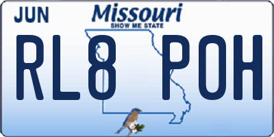MO license plate RL8P0H