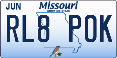 MO license plate RL8P0K