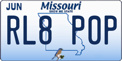 MO license plate RL8P0P