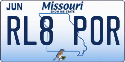 MO license plate RL8P0R