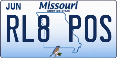 MO license plate RL8P0S