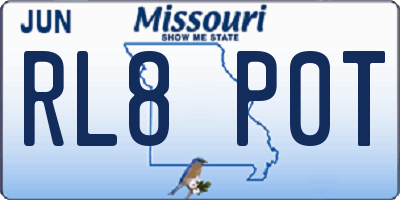 MO license plate RL8P0T
