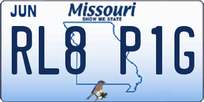 MO license plate RL8P1G