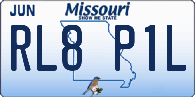 MO license plate RL8P1L