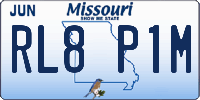 MO license plate RL8P1M