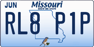 MO license plate RL8P1P