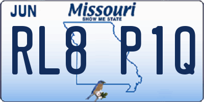 MO license plate RL8P1Q