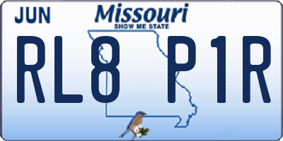 MO license plate RL8P1R