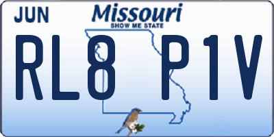 MO license plate RL8P1V