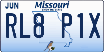 MO license plate RL8P1X