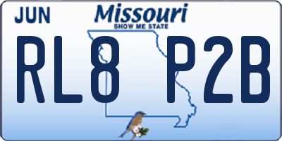 MO license plate RL8P2B