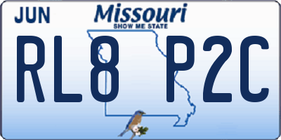 MO license plate RL8P2C