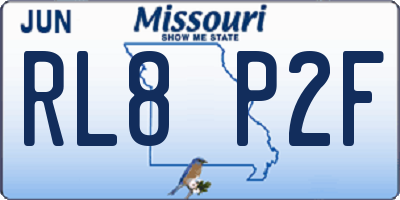 MO license plate RL8P2F