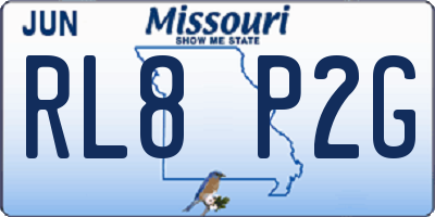 MO license plate RL8P2G