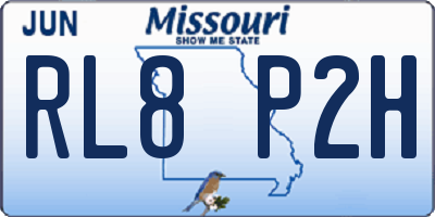 MO license plate RL8P2H