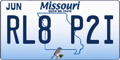 MO license plate RL8P2I