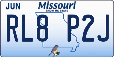 MO license plate RL8P2J