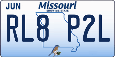 MO license plate RL8P2L