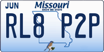 MO license plate RL8P2P