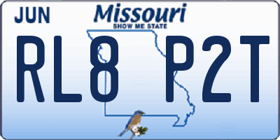 MO license plate RL8P2T